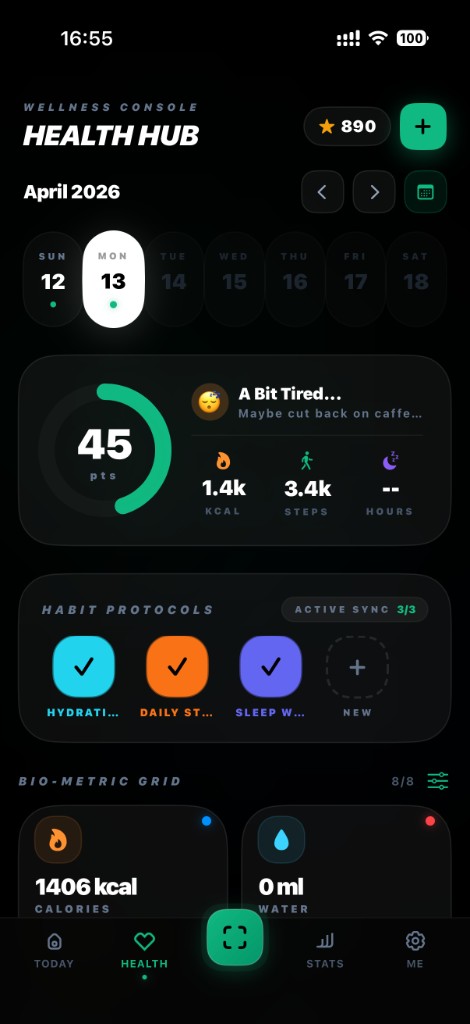 Energy balance and neural meal log archive